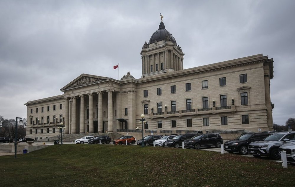 The exterior of the Manitoba legislature is seen in Winnipeg on Wednesday, Nov. 6, 2024. THE CANADIAN PRESS/John Woods