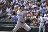 Chicago Cubs pitcher Ben Brown delivers during the first inning of a baseball game against the Chicago White Sox, Sunday, July, 27, 2025, in Chicago. (AP Photo/Matt Marton)
