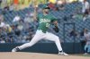 Athletics starting pitcher Luis Morales throws to a Detroit Tigers batter during the first inning of a baseball game Wednesday, Aug. 27, 2025, in West Sacramento, Calif. (AP Photo/Sergio Estrada)