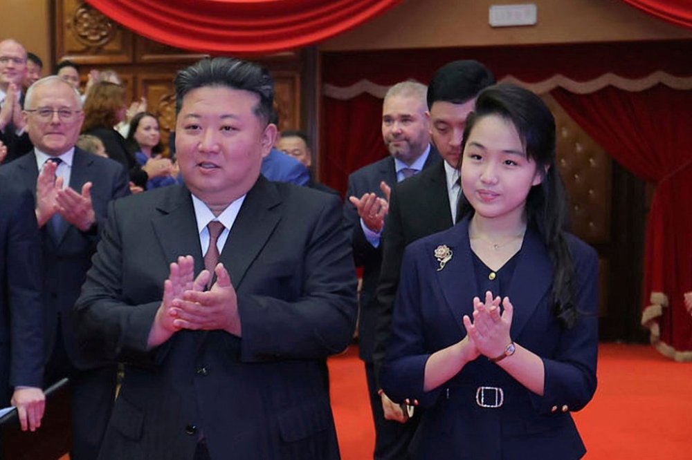 FILE - In this photo provided by the North Korean government, North Korean leader Kim Jong Un and his daughter arrive at the East Pyongyang Grand Theatre in Pyongyang, North Korea, June 29, 2025. Independent journalists were not given access to cover the event depicted in this image distributed by the North Korean government. The content of this image is as provided and cannot be independently verified. (Korean Central News Agency/Korea News Service via AP, File)