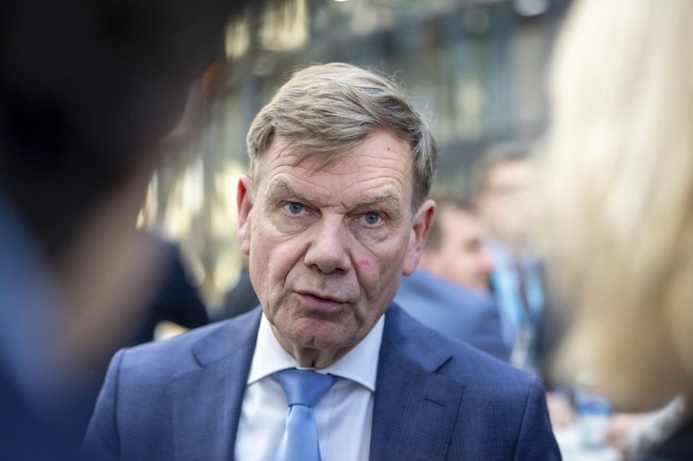 FILE - Johann David Wadephul, designated German Foreign Minister, attends the CDU Federal Committee in Berlin, Germany, Monday, April 28, 2025. (Michael Kappeler/dpa via AP, File)