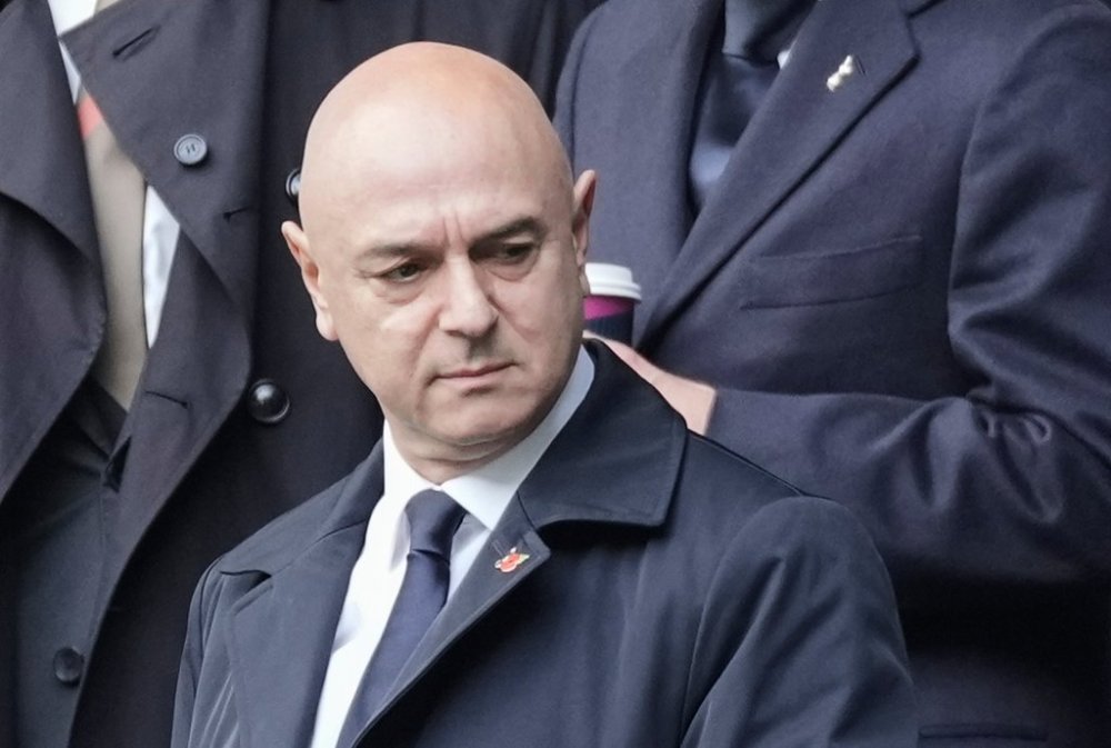 Daniel Levy, Executive Chairman of Tottenham Hotspur, looks on during the English Premier League soccer match between Tottenham Hotspur and West Ham United, Saturday, Oct 19, 2024, at the Tottenham Hotspur Stadium in London. (AP Photo/Dave Shopland, File)