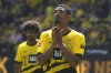 FILE - Dortmund's Sebastien Haller reacts after failing to score a penalty kick during the German Bundesliga soccer match between Borussia Dortmund and FSV Mainz 05 in Dortmund, Germany, Saturday, May 27, 2023. (AP Photo/Michael Probst, file)