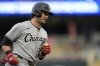Chicago White Sox's Andrew Benintendi runs the bases after hitting a solo home run during the second inning of a baseball game against the Minnesota Twins Tuesday, Sept. 2, 2025, in Minneapolis. (AP Photo/Abbie Parr)