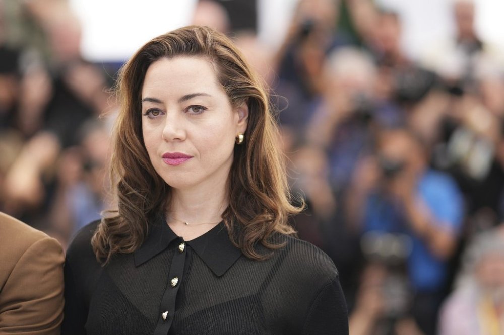 FILE - Aubrey Plaza poses for photographers at the photo call for the film 'Honey Dont!'' at the 78th international film festival in Cannes, southern France, Saturday, May 24, 2025. (Photo by Lewis Joly/Invision/AP, file)