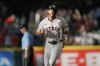 Houston Astros' Jeremy Peña (3) runs the bases after hitting a home run against the Boston Red Sox during the first inning of a baseball game Wednesday, Aug. 13, 2025, in Houston. (AP Photo/David J. Phillip)