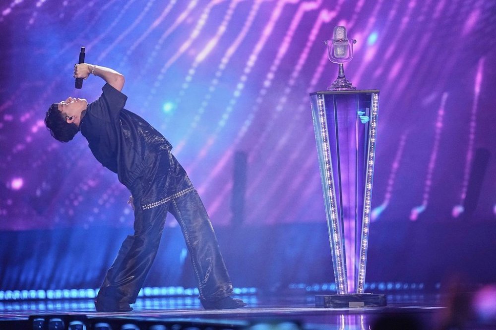 FILE - Winner of the Eurovision Song Contest JJ from Austria performs the winning song