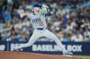 Chicago Cubs pitcher Cade Horton (22) works against the Blue Jays during the first inning of a Major League Baseball game in Toronto on Wednesday, August 13, 2025. THE CANADIAN PRESS/Nathan Denette