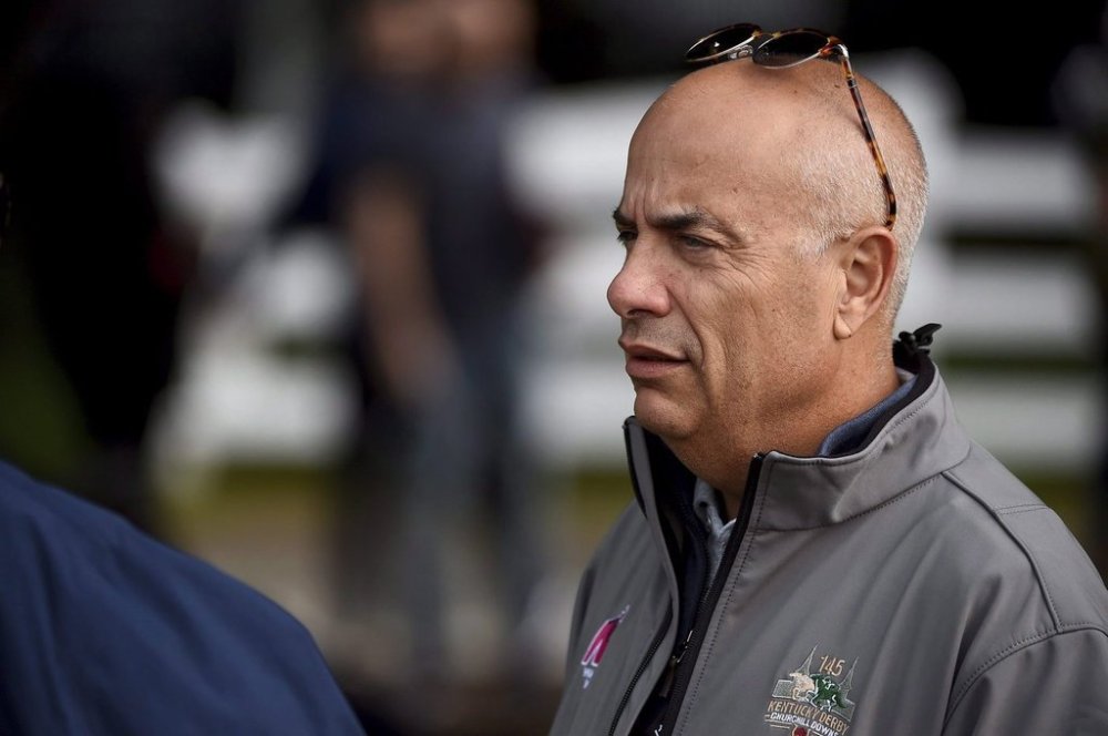 Horse trainer Mark Casse looks on at Pimlico Race Course in Baltimore, Md., Thursday, May 16, 2019. Oaks winner Elysian Field and Plate Trial victor Paramount Prince will both run in the $1-million King's Plate. Casse, the trainer for both horses, said Elysian field and Paramount Prince will be in the field for the first leg of Canada's Triple Crown on Aug. 20 at Woodbine Racetrack.THE CANADIAN PRESS/AP/Will Newton