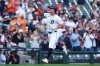 CORRECTS INNING TO SEVENTH, NOT EIGHTH - Detroit Tigers designated hitter Kerry Carpenter celebrates while running the bases after hitting a three-run home run in the seventh inning of a baseball game against the New York Mets, Wednesday, Sept. 3, 2025, in Detroit. (AP Photo/Ryan Sun)