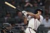 Atlanta Braves' Drake Baldwin hits a go-ahead two-run single in the eighth inning of a baseball game against the Chicago White Sox, Tuesday, Aug. 19, 2025, in Atlanta. (AP Photo/Colin Hubbard)