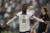 FILE - Folarin Balogun of the United States celebrates after scoring against Canada during the first half of a CONCACAF Nations League final match on June 18, 2023, in Las Vegas. (AP Photo/John Locher, File)