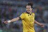 FILE - Udinese's Florian Thauvin celebrates after scoring his side's first goal during the Serie A soccer match between Lazio and Udinese at the Rome's Olympic stadium, Italy, Monday, March 10, 2025. (Alfredo Falcone/LaPresse via AP, file)