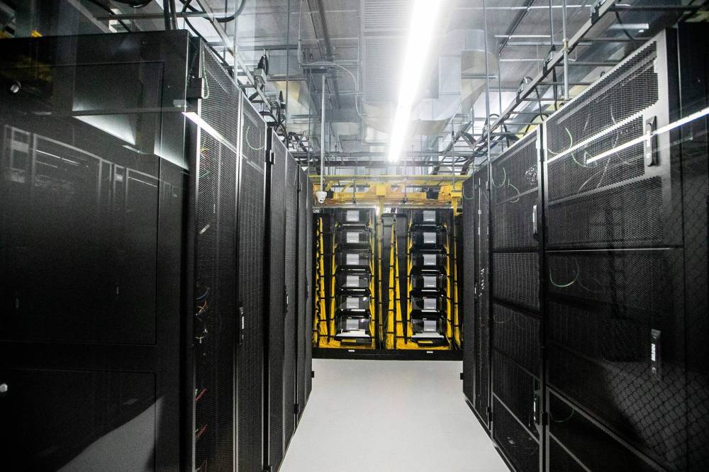 The server room at the company’s headquarters. (Mikaela MacKenzie / Free Press)