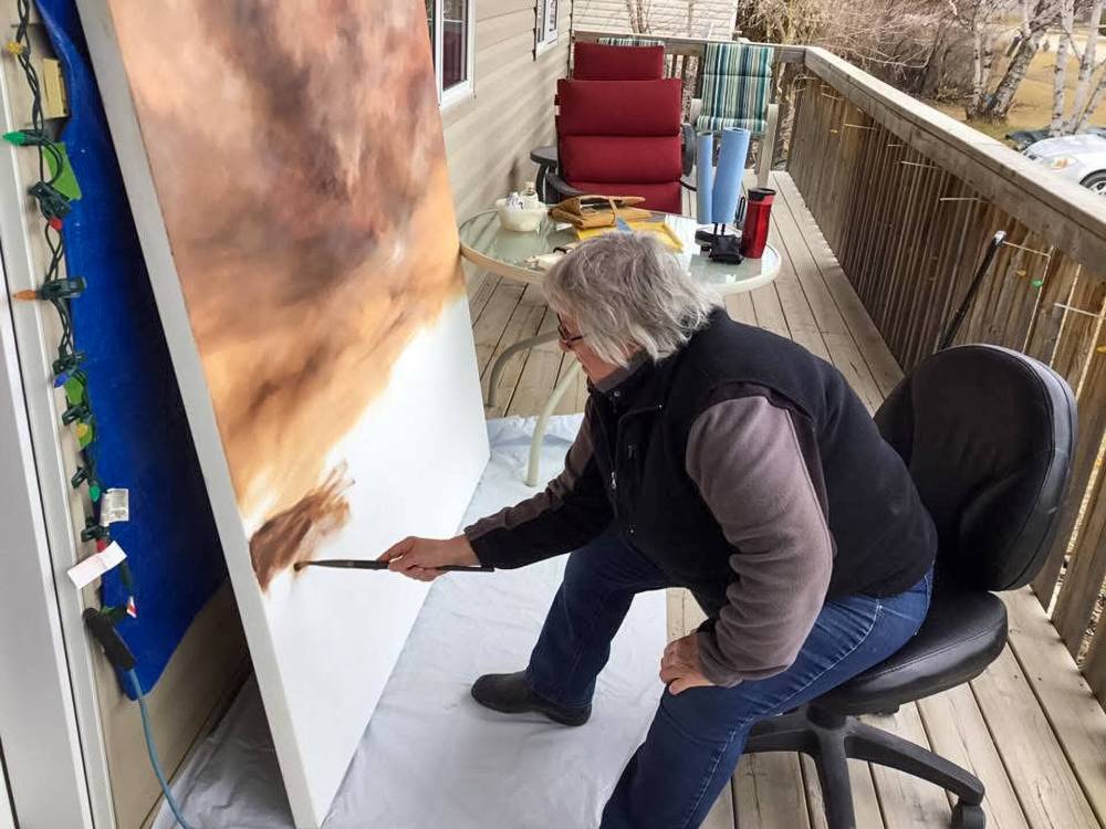 Supplied
Suzanne Barrow started painting on the deck of her home during the pandemic to bring joy to her neighbours.