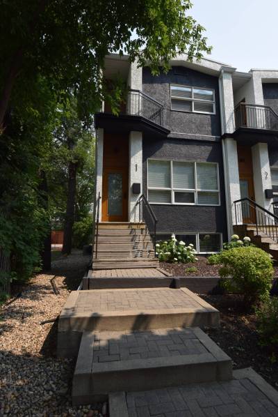 The tastefully updated home’s striking exterior is a prelude to what awaits inside.