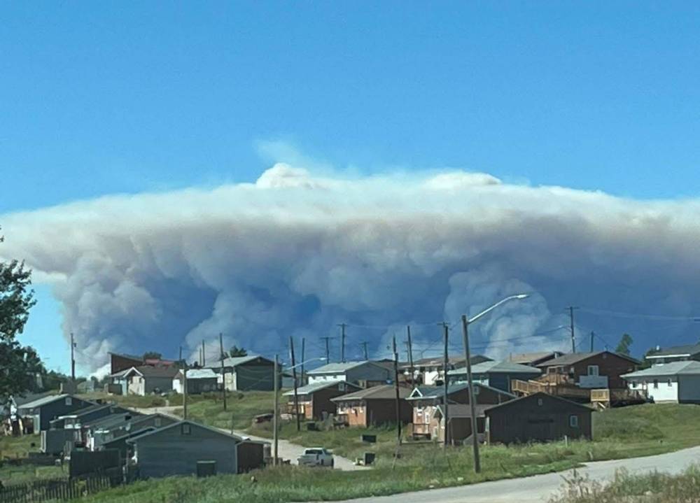 SUPPLIED / MARCEL MOODY
The evacuation order for Nisichawayasihk Cree Nation is paused thanks to favourable weather and wind conditions.