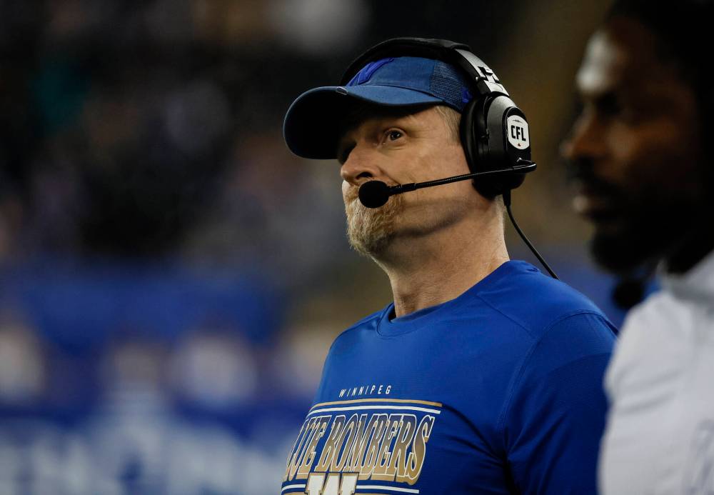 John Woods / THE CANADIAN PRESS FILES
Winnipeg Blue Bombers head coach Mike O’Shea said the club has been thriving in recent years with quarterback Zach Collaros.