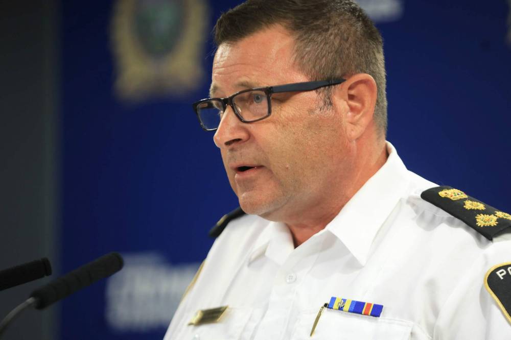 Ruth Bonneville/Free Press
Winnipeg Police Chief Gene Bowers