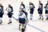 Winnipeg Jets’ Connor Hellebuyck (37) and Mark Scheifele (55) join the hand shake line after their loss in overtime to the Dallas Stars in Game 6 of a second-round NHL hockey playoff series in Dallas, Saturday, May 17, 2025. (AP Photo/Gareth Patterson)