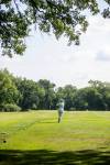 MIKAELA MACKENZIE / FREE PRESS
                                Yvette Lanthier tees off at Windsor Park Golf Course recently. Situated along the winding Seine River amid mature trees, the city-run 18-hole course has had an annual average of 34,000 rounds played the last two years.