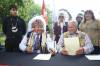 RUTH BONNEVILLE / FREE PRESS
                                SCO Grand Chief Jerry Daniels (left) and MMF president David Chartrand signed a memorandum of understanding to advance economic reconciliation and protect Indigenous rights and the environment.