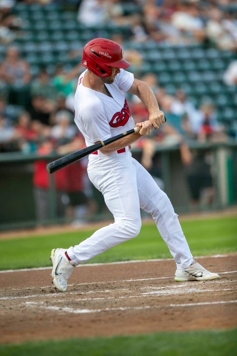 BROOK JONES / FREE PRESS
Max Murphy pounded a three-runner homer in the Goldeyes’ six-run second inning.