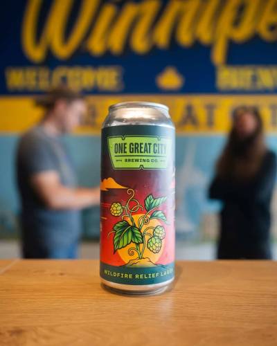 Supplied photo
                                The New Leaf Lager, a collaboration between One Great City and Trevor Allain, aka @beerandbaphomet, was made using donated malt and hops, with a portion of proceeds going to the Canadian Red Cross.