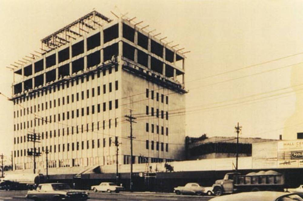 SUPPLIED
PCL Construction’s founder, Ernie Poole, took on his first Winnipeg project in 1963 – the Mall Centre (now the Rice Financial building) on Portage Avenue for Oxford Developments.