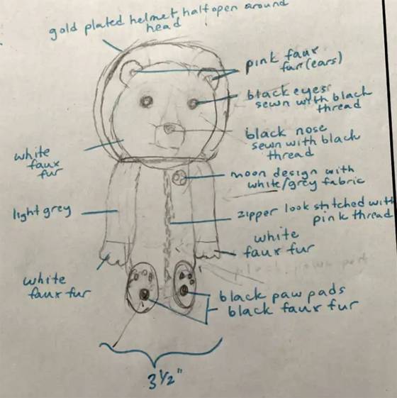 Royal School’s Luna the Polar Bear design is one of 25 finalists in a new NASA contest. (Supplied)