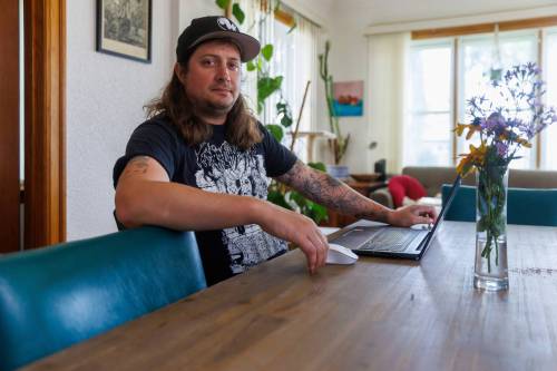 MIKE DEAL PHOTOS / FREE PRESS
                                Sam Doucet is a Winnipeg teacher and crossword champion.