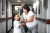MIKAELA MACKENZIE / FREE PRESS
                                Evacuee Raylynn Mercer, 6, with mom Irene Mercer, will have to miss the start of the school year at Mathias Colomb Cree Nation due to wildfires.