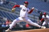 Washington Nationals starting pitcher Mitchell Parker throws during the first inning of a baseball game against the Miami Marlins, Wednesday, Sept. 3, 2025, in Washington. (AP Photo/John McDonnell)