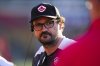 Head Coach of Canada's Women's Rugby Team Kevin Rouet takes part in warmup prior to taking on USA in Women's rugby action in Ottawa on Friday, Aug. 1, 2025. THE CANADIAN PRESS/Sean Kilpatrick
