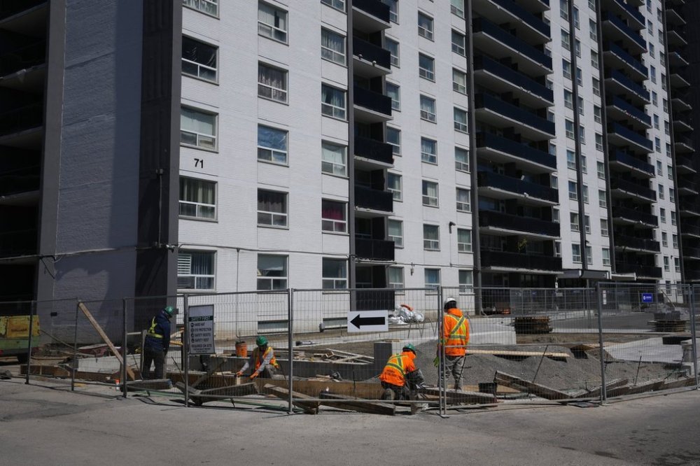 An exterior shot of 71 Thorncliffe Park Drive, as seen on Monday, April 22, 2024. THE CANADIAN PRESS/Chris Young