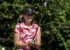 Katie Cranston of Canada lines up her tee shot on the 10th hole during the second round of the Canadian Women's Open at Mississauga Golf and Country Club in Mississauga, Ont. on Friday, Aug. 22, 2025. THE CANADIAN PRESS/Frank Gunn