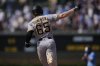 Pittsburgh Pirates' Jack Suwinski (65) runs the bases after hitting a home run during the ninth inning of a baseball game against the Chicago Cubs, Friday, Aug. 15, 2025, in Chicago. (AP Photo/Erin Hooley)
