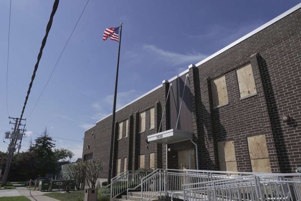 Area residents received a letter that this ICE processing facility in the Chicago suburb of Broadview, Ill., shown on Thursday, Sept. 4, 2025, will be the main processing center for President Donald Trump's immigration operation in the Chicago area, expected to last more than a month. (AP Photo/Laura Bargfeld)