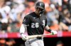 FILE - Chicago White Sox's Korey Lee walks back to the dugout after he struck out during the second inning of a baseball game against the Baltimore Orioles, May 31, 2025, in Baltimore. (AP Photo/Nick Wass, File)