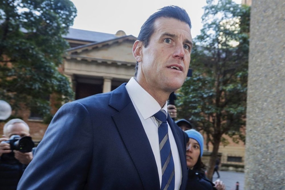 FILE - Australian war hero Ben Roberts-Smith arrives at the Federal Court in Sydney on June 9, 2021. (AP Photo/Rick Rycroft, File)