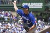 Kansas City Royals starting pitcher Seth Lugo throws against the Chicago Cubs during the first inning of a baseball game in Chicago, Wednesday, July 23, 2025. (AP Photo/Nam Y. Huh)