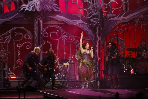 Chappell Roan performs on the Flamingo stage during the Way Out West music festival in Slottsskogen park in Gothenburg, Sweden, on Saturday, Aug. 9, 2025. (Adam Ihse/TT News Agency via AP)