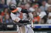 Baltimore Orioles' Jordan Westburg hits a three-run home run against the Houston Astros during the fifth inning of a baseball game Sunday, Aug. 17, 2025, in Houston. (AP Photo/David J. Phillip)