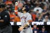 Houston Astros' Jeremy Pena celebrates after hitting a three-run home run during the third inning of a baseball game against the Baltimore Orioles, Friday, Aug. 22, 2025, in Baltimore. (AP Photo/Stephanie Scarbrough)