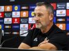 FILE - Nice head coach Franck Haise attends a press conference in Groupama Arena in Budapest, Hungary, Wednesday, Oct. 23, 2024, ahead of the UEFA Europa League Group soccer match between Ferencvaros TC and Nice. (Tamas Vasvari/MTI via AP, File)