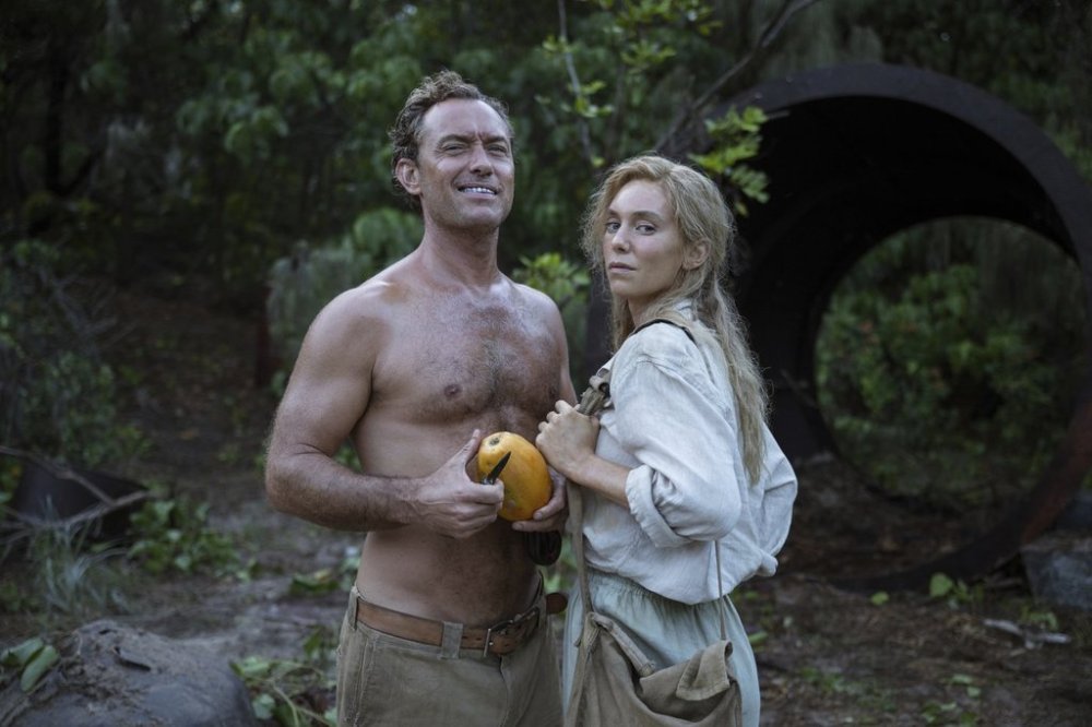 This image released by Vertical Entertainment shows Jude Law, left, and Vanessa Kirby in a scene from