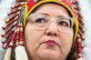 AFN Chief Cindy Woodhouse Nepinak speaks during a press conference in Ottawa, on Wednesday, July 16, 2025. THE CANADIAN PRESS/Spencer Colby