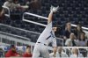 Miami Marlins third baseman Connor Norby makes a catch on a pop-up by Washington Nationals' Luis Garcia Jr. for an out during the seventh inning of a baseball game, Tuesday, Sept. 2, 2025, in Washington. (AP Photo/Nick Wass)