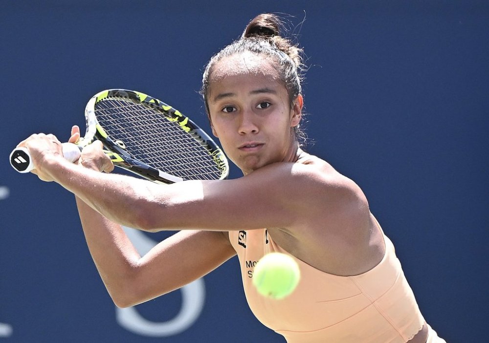 Leylah Fernandez, of Canada, tracks the ball during her round match against Maya Joint, of Australia, at the National Bank Open tennis tournament in Montreal, Tuesday, July 29, 2025. THE CANADIAN PRESS/Graham Hughes