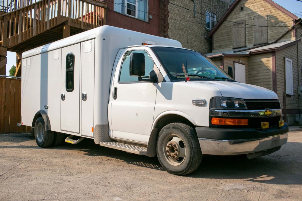 BROOK JONES/FREE PRESS
The Salvation Army has donated a decommissioned ambulance to Sunshine House. They need a federal exemption from drug laws before it is allowed to hit the streets.